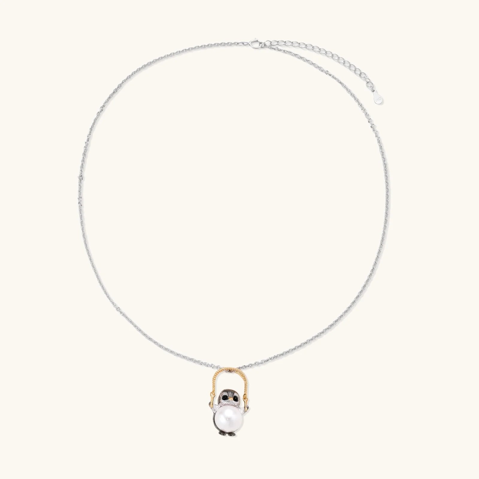 Wise Owl Pearl Necklace-Stones and Gems by Saday