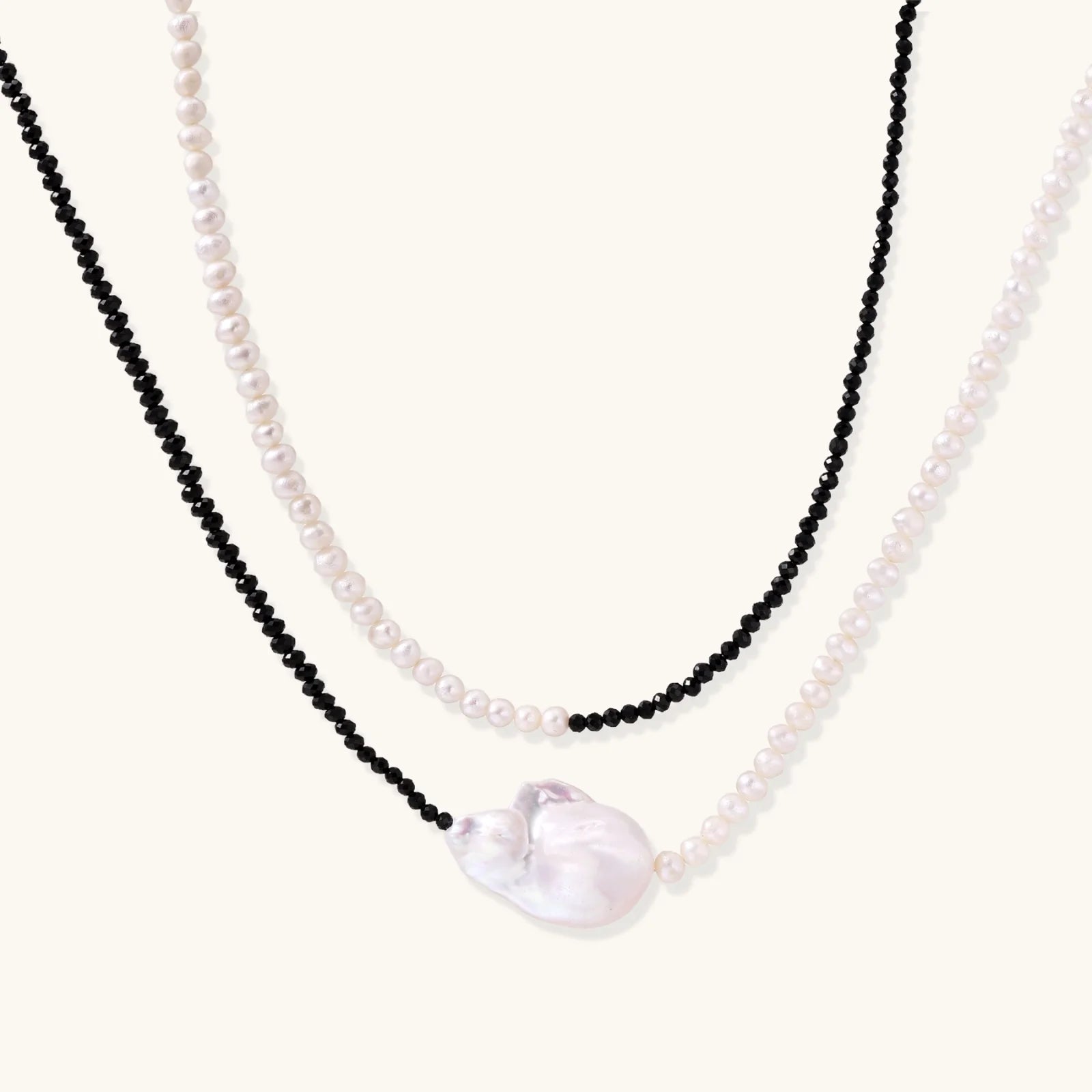 Moonlit Layers Necklace-Stones and Gems by Saday