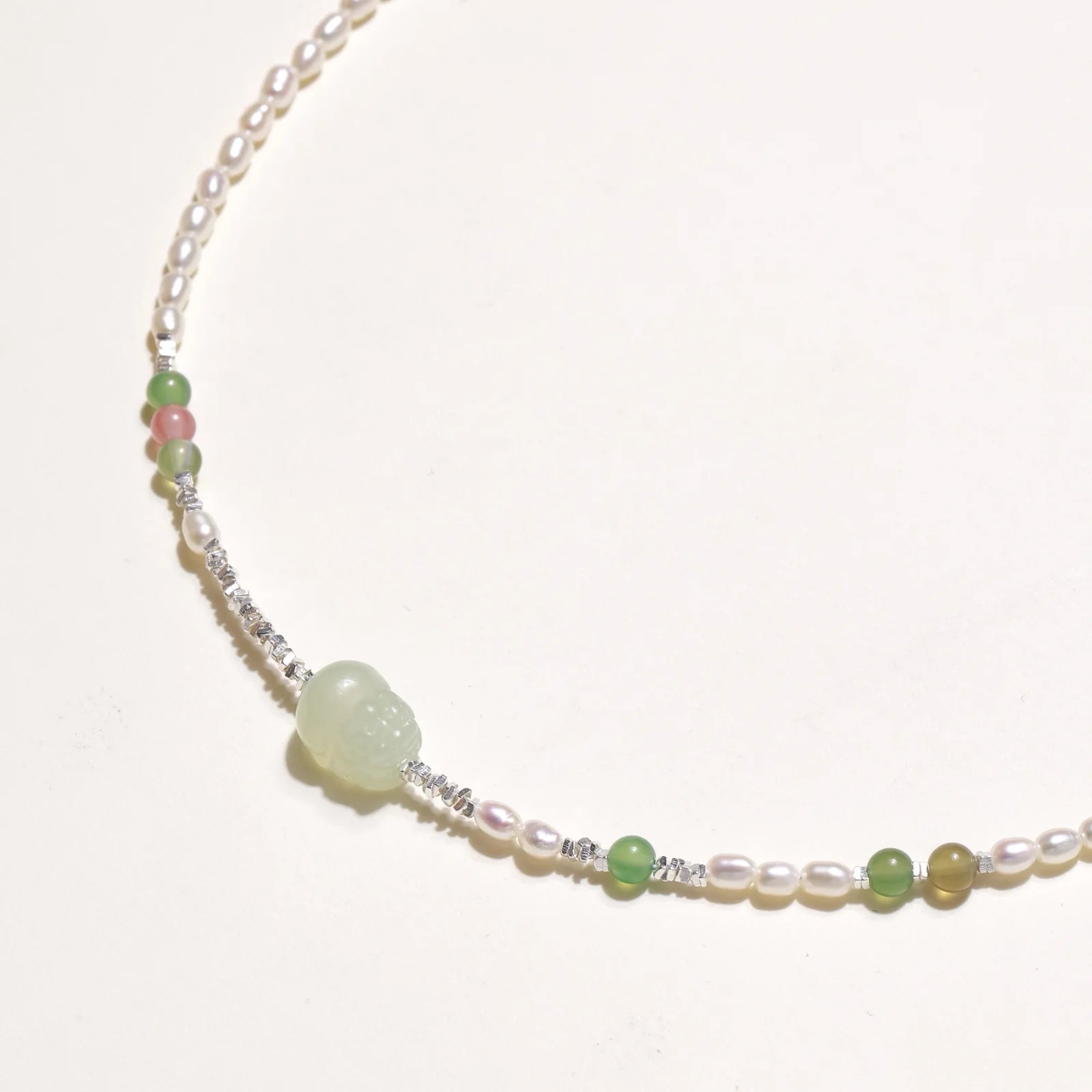 Jade Garden Pearl Necklace-Stones and Gems by Saday