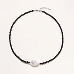 Midnight Pearl Necklace-Stones and Gems by Saday