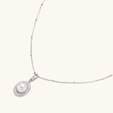Pearl Halo Necklace-Stones and Gems by Saday