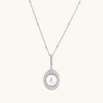 Pearl Halo Necklace-Stones and Gems by Saday
