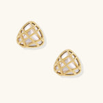Twisted Lattice Studs-Stones and Gems by Saday