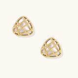 Twisted Lattice Studs-Stones and Gems by Saday