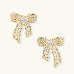 Ribbon Dreams Bow Earrings-Stones and Gems by Saday