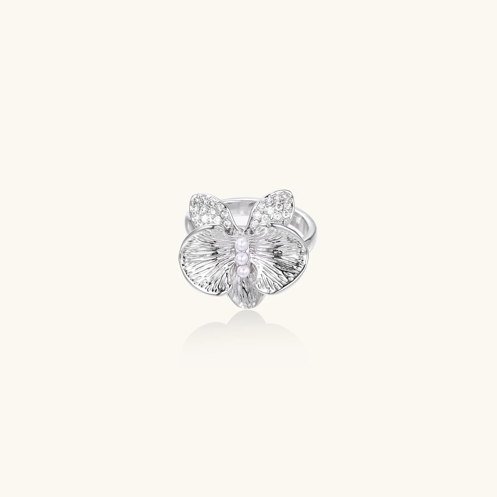 Pearl Orchid Ring-Stones and Gems by Saday