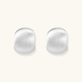 Brushed Silver Studs | Stones and Gems by Saday