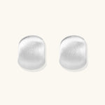 Brushed Silver Studs-Stones and Gems by Saday
