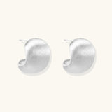 Brushed Silver Studs | Stones and Gems by Saday
