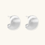 Brushed Silver Studs-Stones and Gems by Saday