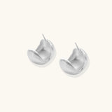 Brushed Silver Studs | Stones and Gems by Saday