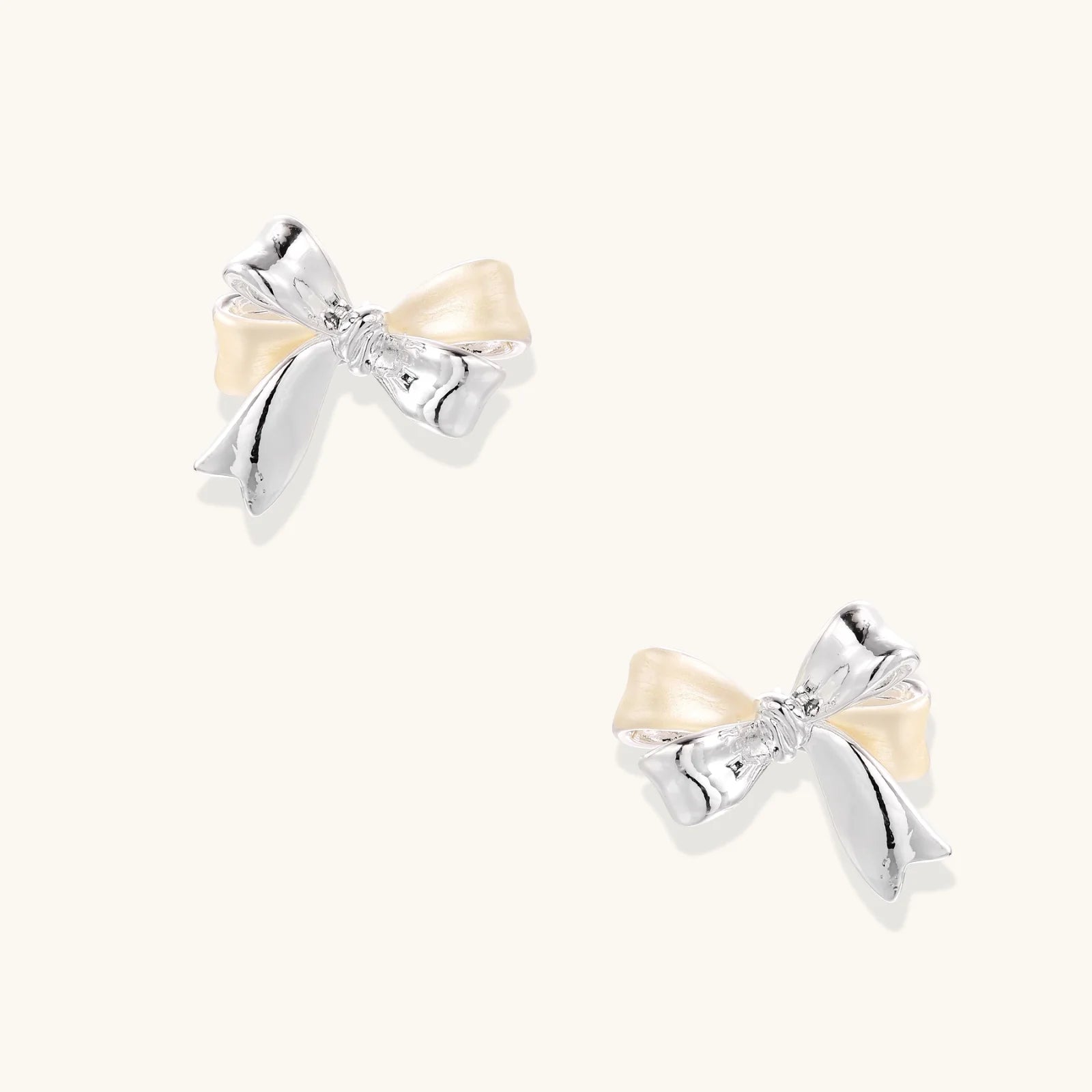 Pearl Bow Studs-Stones and Gems by Saday