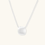Brushed Silver Disc Necklace-Stones and Gems by Saday