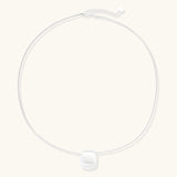 Brushed Silver Disc Necklace | Stones and Gems by Saday