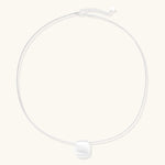 Brushed Silver Disc Necklace-Stones and Gems by Saday