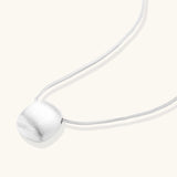 Brushed Silver Disc Necklace | Stones and Gems by Saday