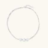 Silver Strand Layers Necklace | Stones and Gems by Saday