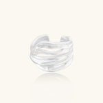 Ridge Wave Ring-Stones and Gems by Saday