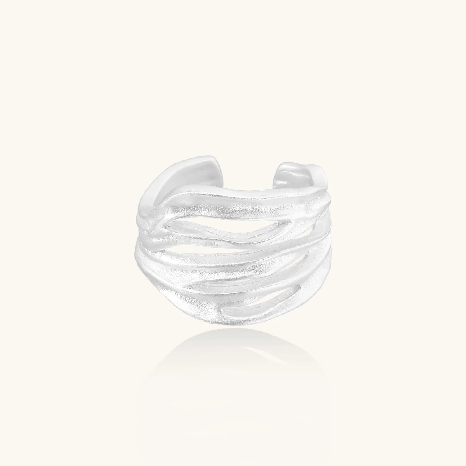 Ridge Wave Ring-Stones and Gems by Saday