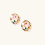 Garden Pearl Studs-Stones and Gems by Saday