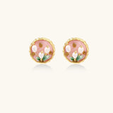 Garden Pearl Studs-Stones and Gems by Saday