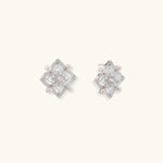 Celestial Pearl Cross Studs-Stones and Gems by Saday
