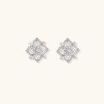 Celestial Pearl Cross Studs-Stones and Gems by Saday