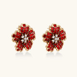 Ruby Bloom Stud Earrings | Stones and Gems by Saday