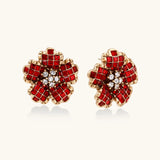 Ruby Bloom Stud Earrings | Stones and Gems by Saday