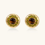 Golden Hour Halo Studs-Stones and Gems by Saday