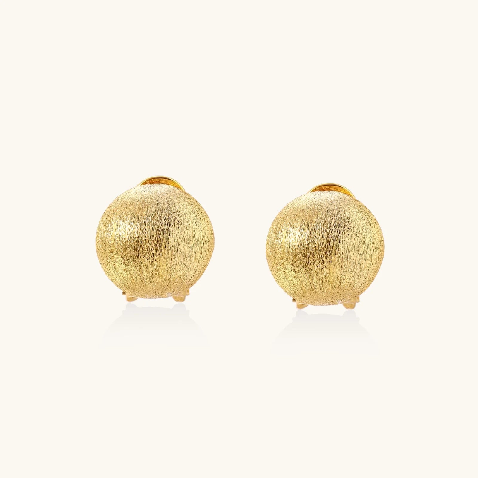 Brushed Gold Dome Clips-Stones and Gems by Saday