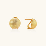 Brushed Gold Dome Clips-Stones and Gems by Saday