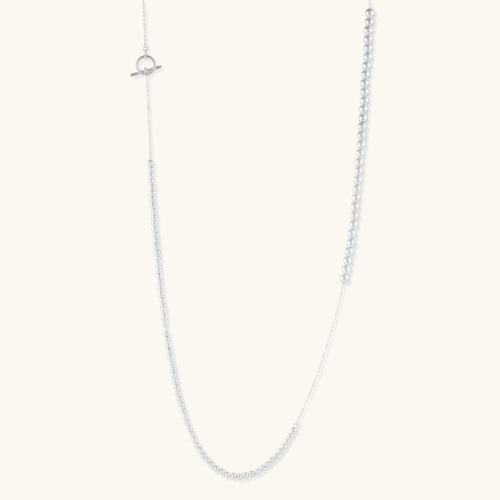 Silver Sphere Gradient Necklace-Stones and Gems by Saday