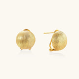 Brushed Gold Dome Clips-Stones and Gems by Saday