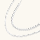 Silver Sphere Gradient Necklace | Stones and Gems by Saday