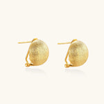 Brushed Gold Dome Clips-Stones and Gems by Saday