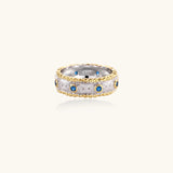 Azure Dreams Band Ring-Stones and Gems by Saday