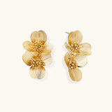 Golden Bloom Double Earrings | Stones and Gems by Saday