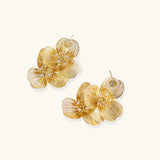 Golden Bloom Double Earrings | Stones and Gems by Saday