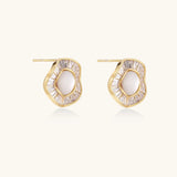 Sunburst Pearl Stud Earrings | Stones and Gems by Saday