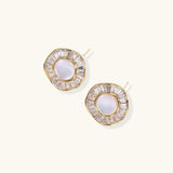 Sunburst Pearl Stud Earrings | Stones and Gems by Saday