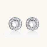 Sunburst Pearl Stud Earrings | Stones and Gems by Saday