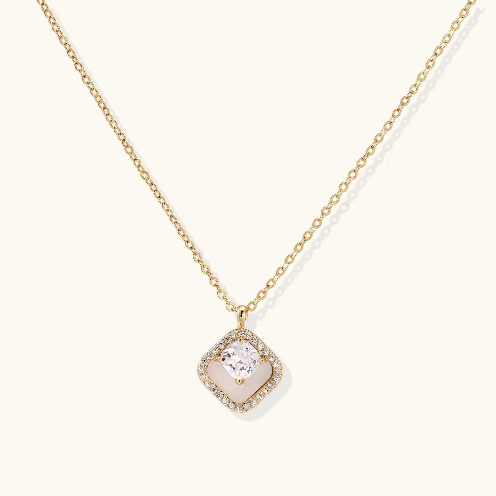 Golden Halo Pearl Pendant-Stones and Gems by Saday