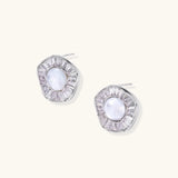 Sunburst Pearl Stud Earrings | Stones and Gems by Saday
