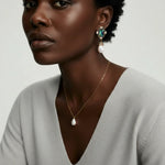 Baroque Pearl Drop Earrings-Stones and Gems by Saday