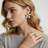 Garden Dreams Statement Earrings-Stones and Gems by Saday