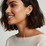 Pearl Orbit Studs-Stones and Gems by Saday