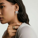 Crystal Bow Studs-Stones and Gems by Saday