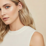 Golden Bloom Studs-Stones and Gems by Saday