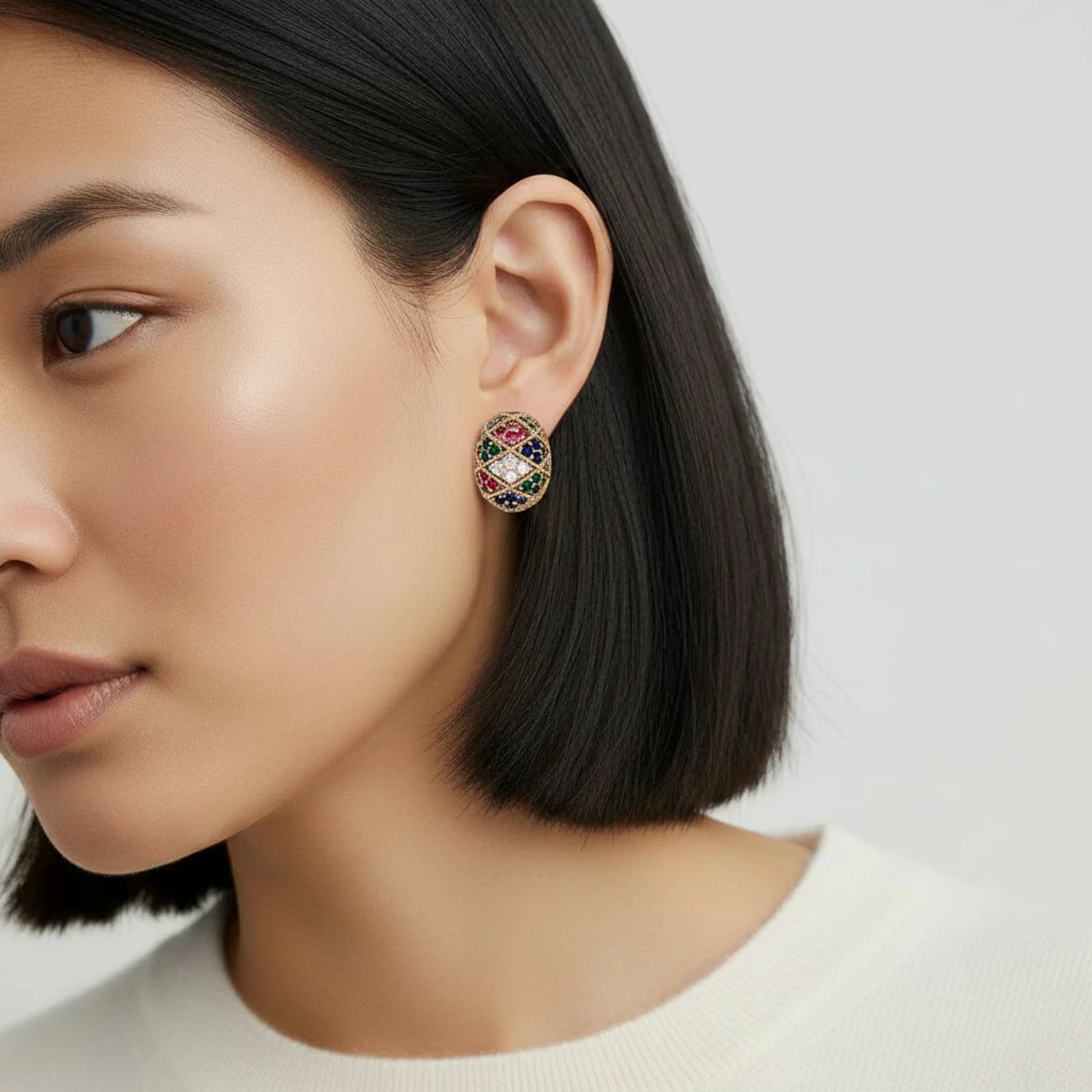 Mosaic Dream Studs-Stones and Gems by Saday